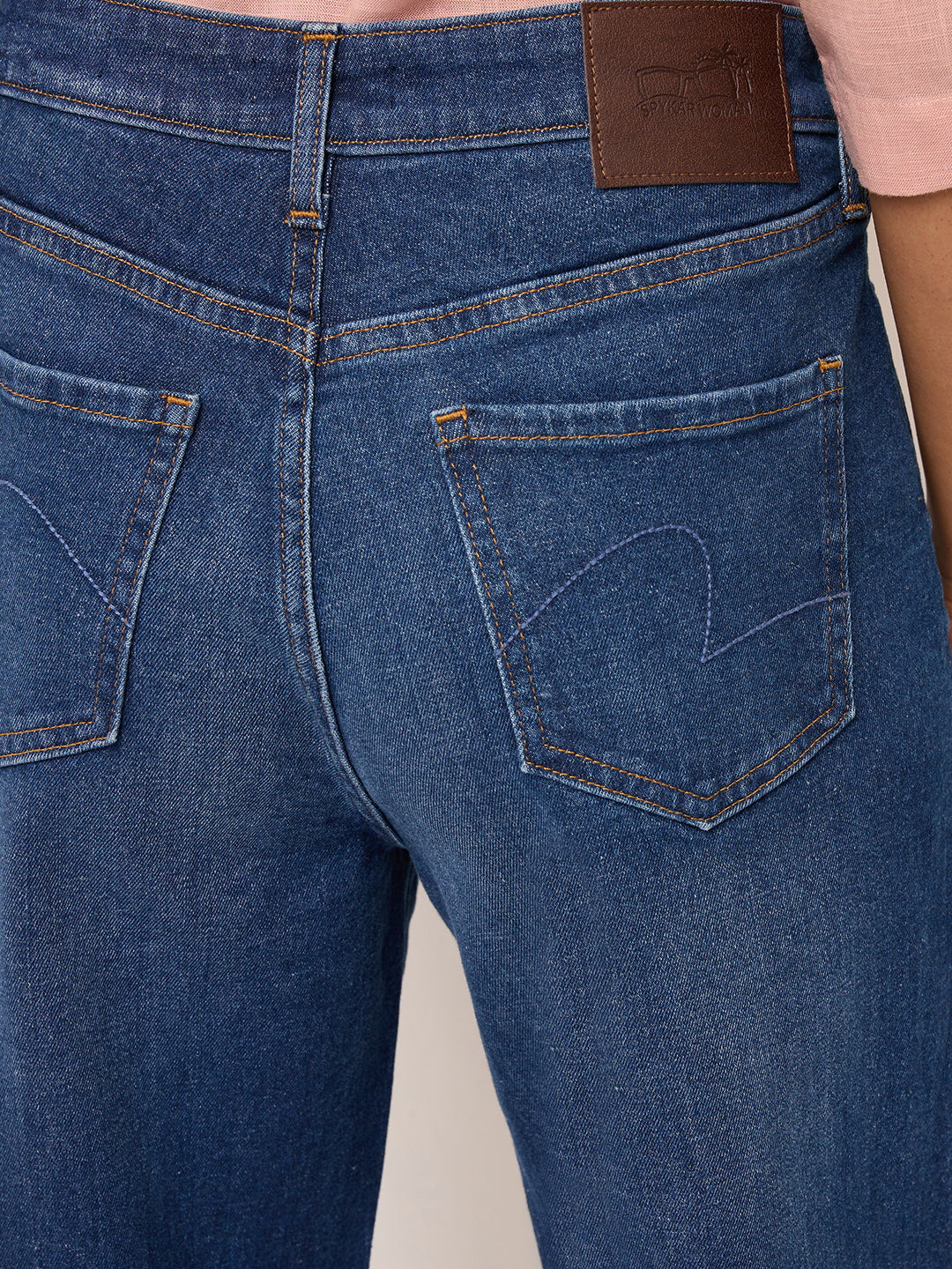 Women Bella Jeans Straight Fit Vintage Blue High Rise