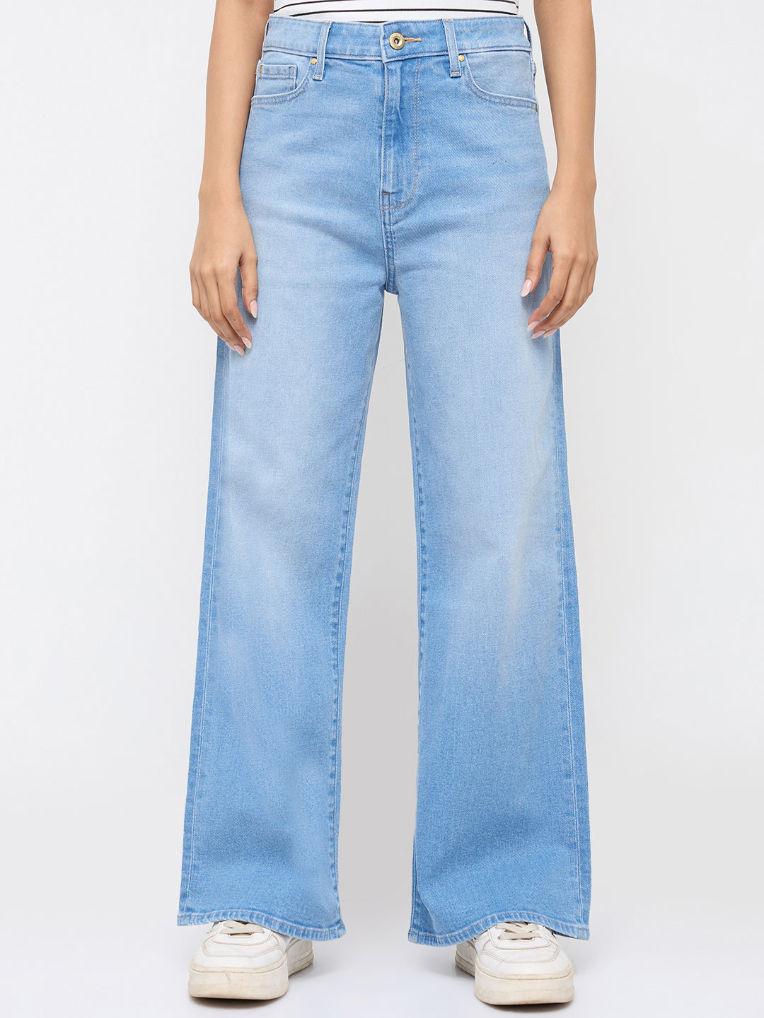 Women Bella-Wide Jeans Wide Leg Light Blue High Rise