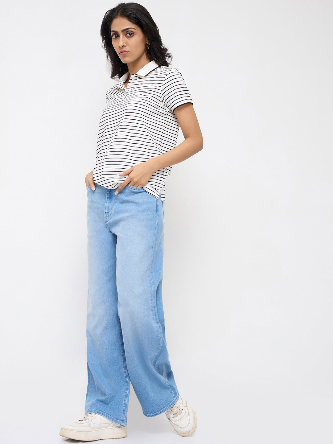 Women Bella-Wide Jeans Wide Leg Light Blue High Rise