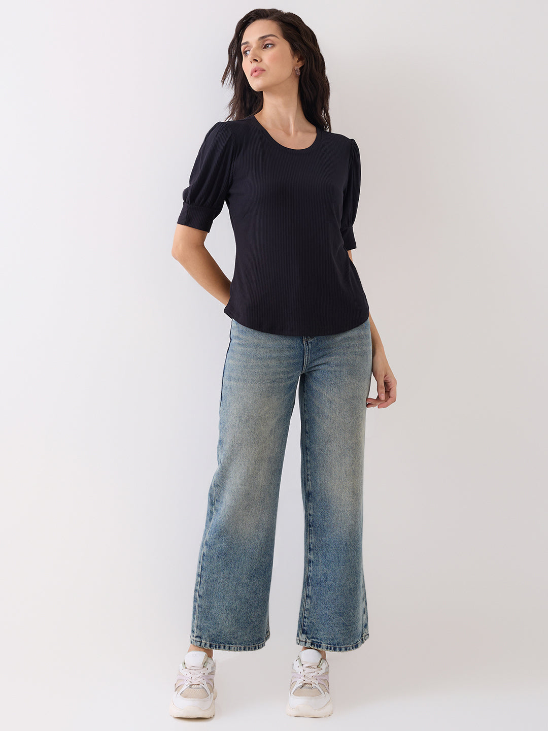 Spykar Blue High Rise Boot Cut Casual Jeans For Women