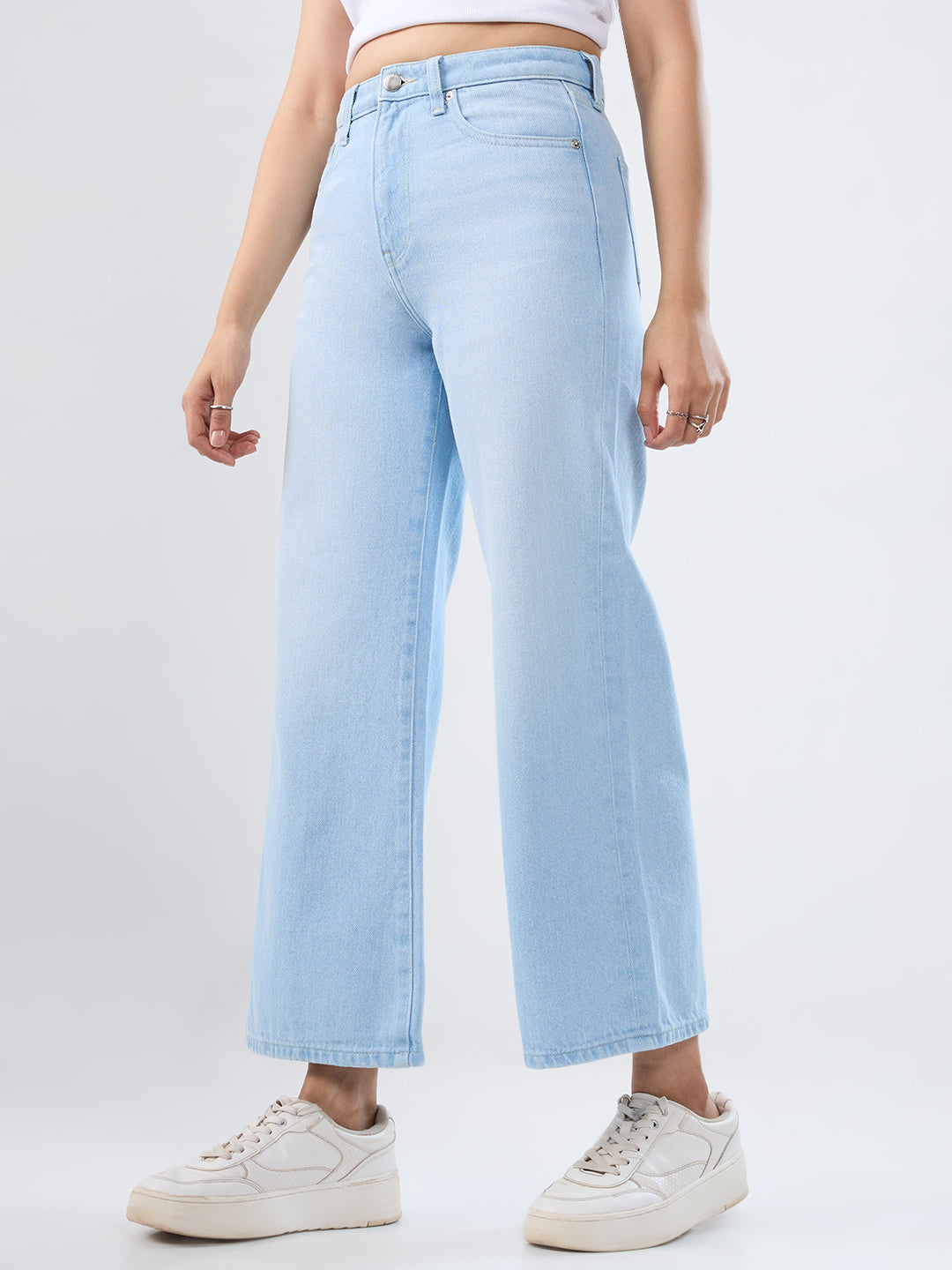 Women Bella-Wide Jeans Wide Leg Ice Blue High Rise