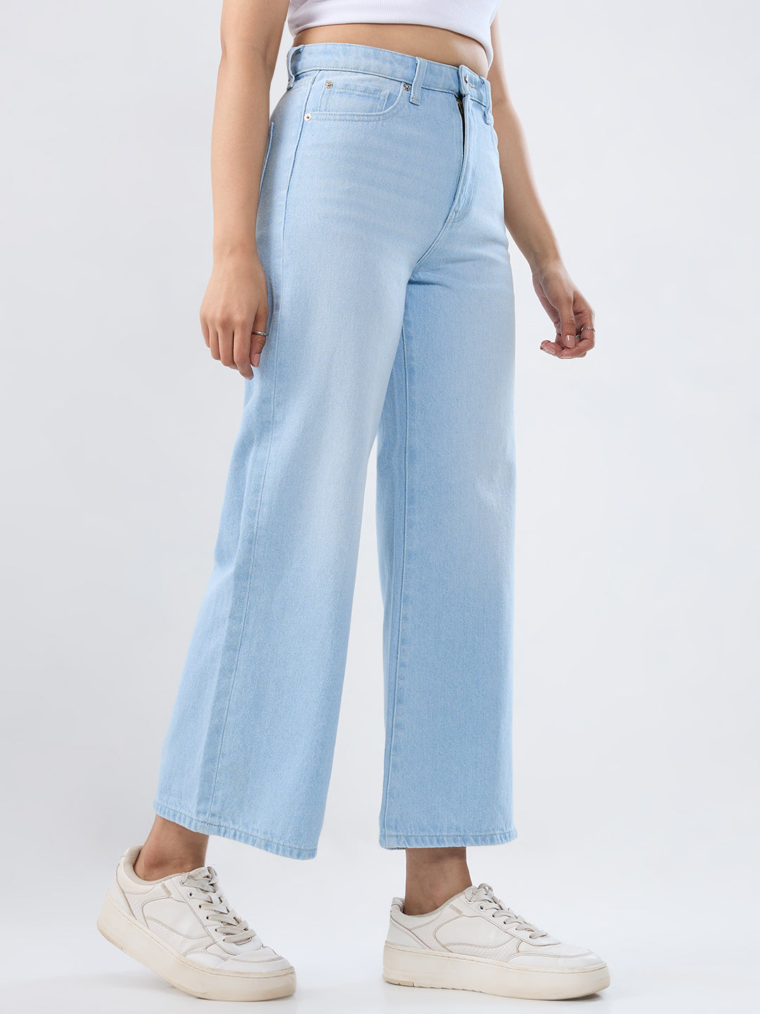 Women Bella-Wide Jeans Wide Leg Ice Blue High Rise