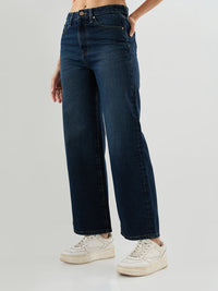 Women Bella-Wide Jeans Wide Leg Dark Blue High Rise