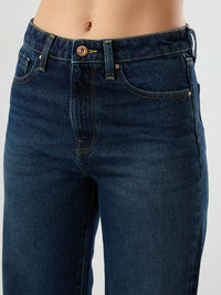 Women Bella-Wide Jeans Wide Leg Dark Blue High Rise