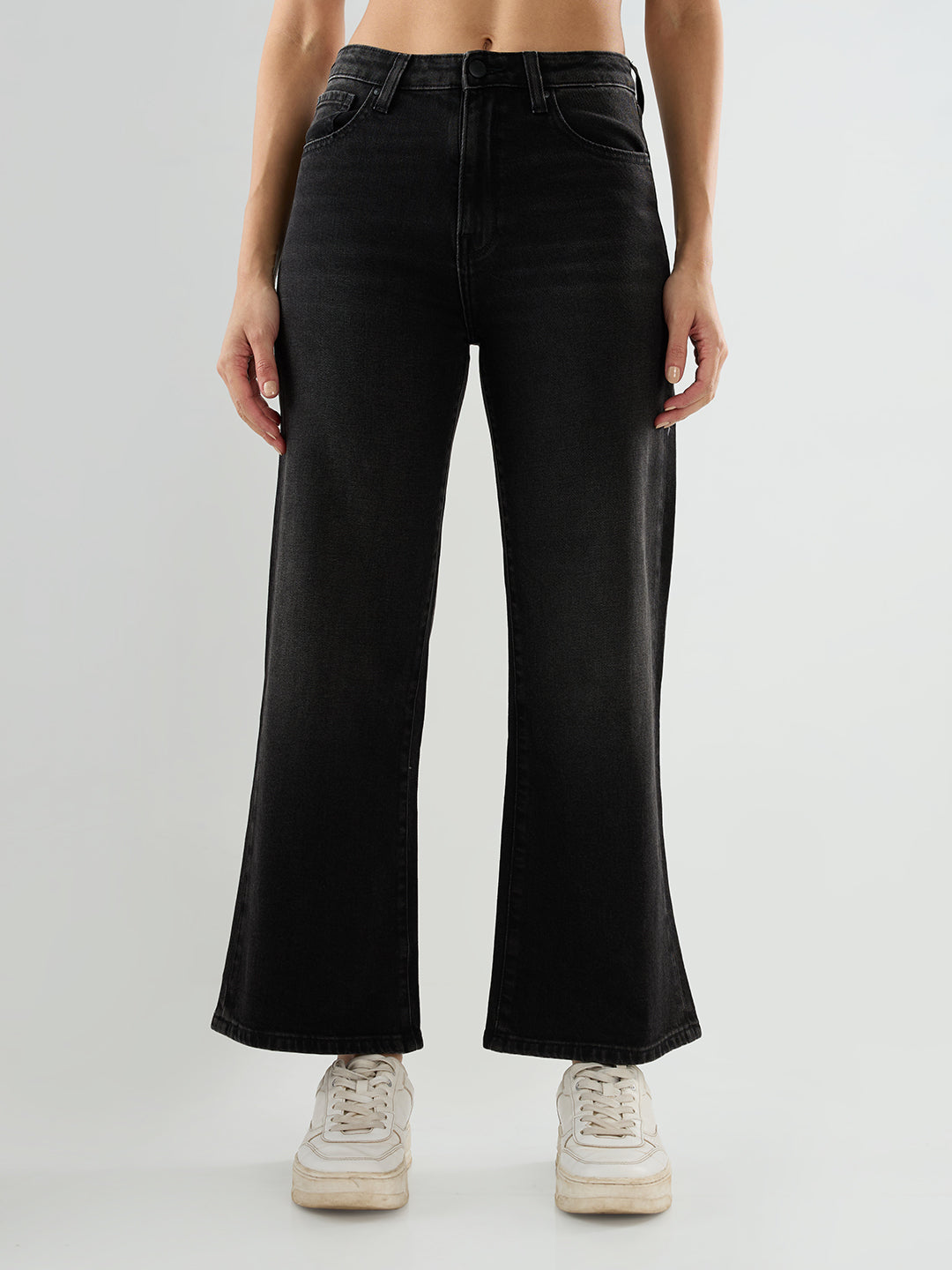 Women Bella-Wide Jeans Wide Leg Black High Rise