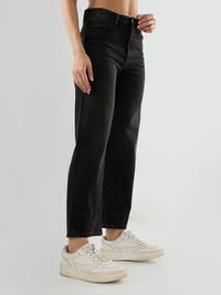 Women Bella-Wide Jeans Wide Leg Black High Rise