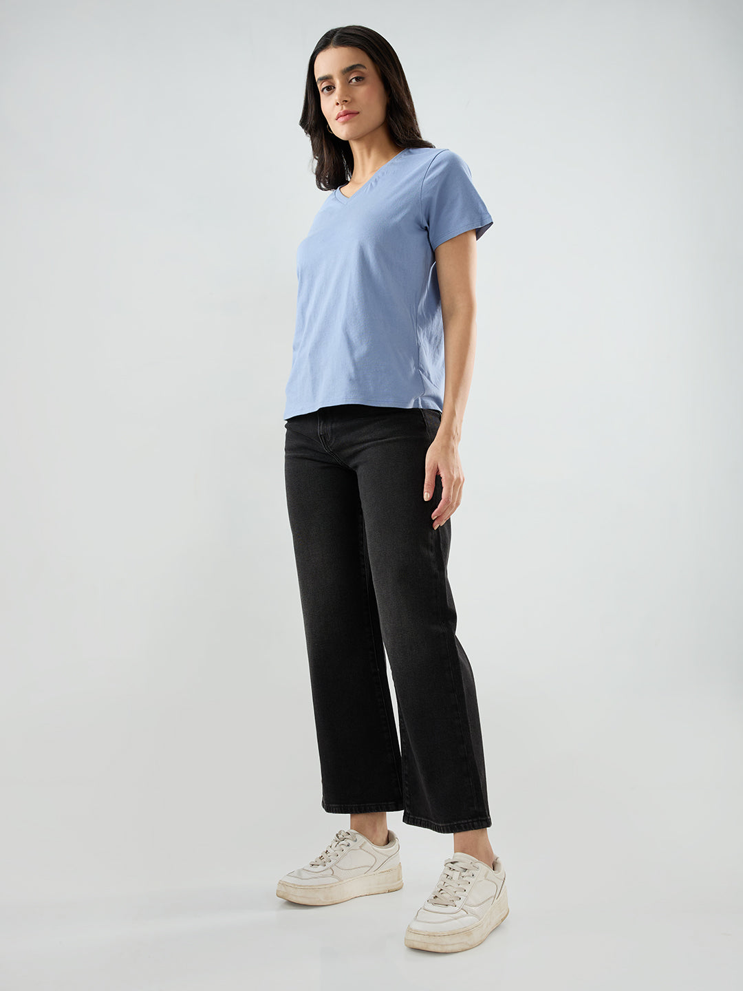 Women Bella-Wide Jeans Wide Leg Black High Rise