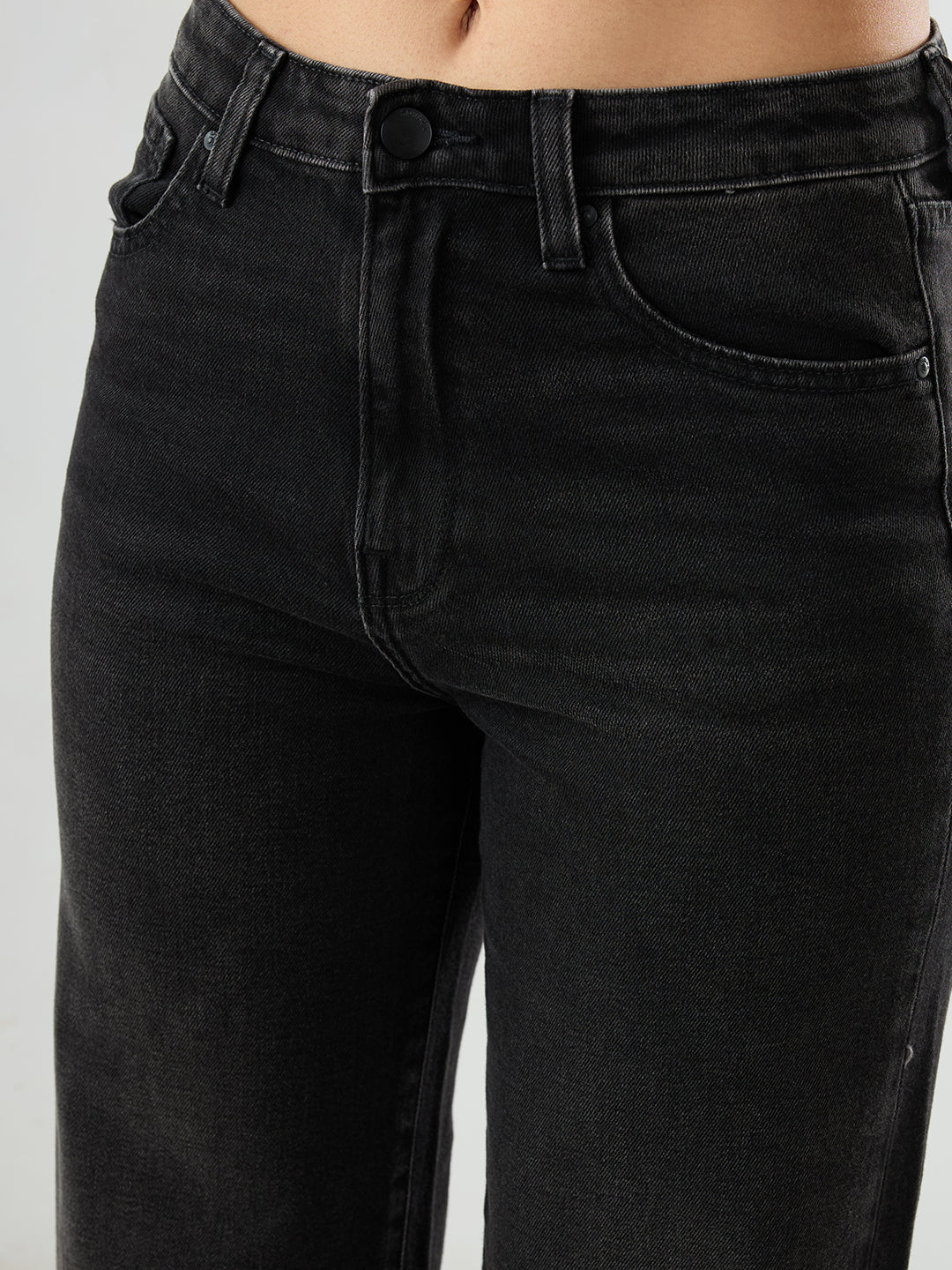 Women Bella-Wide Jeans Wide Leg Black High Rise