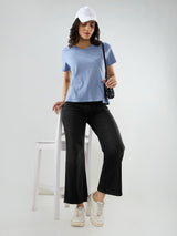 Women Bella-Wide Jeans Wide Leg Black High Rise