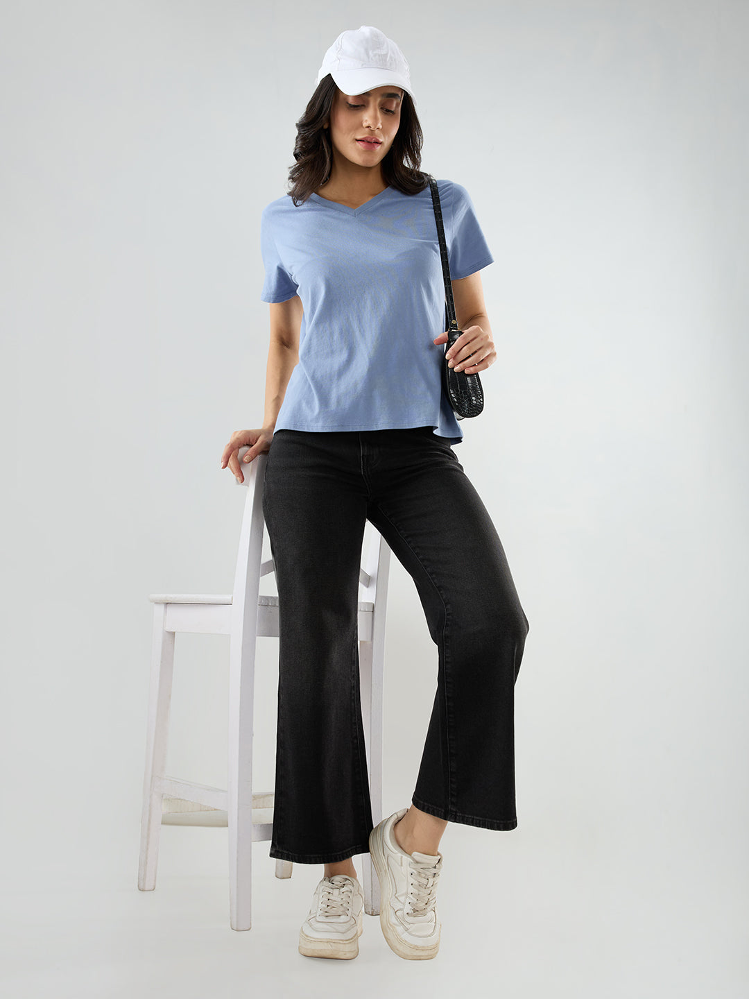 Women Bella-Wide Jeans Wide Leg Black High Rise