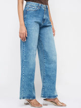 Women Bella-Wide Jeans Wide Leg Blue High Rise