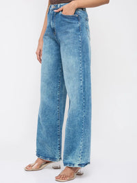 Women Bella-Wide Jeans Wide Leg Blue High Rise