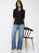 Women Bella-Wide Jeans Wide Leg Blue High Rise