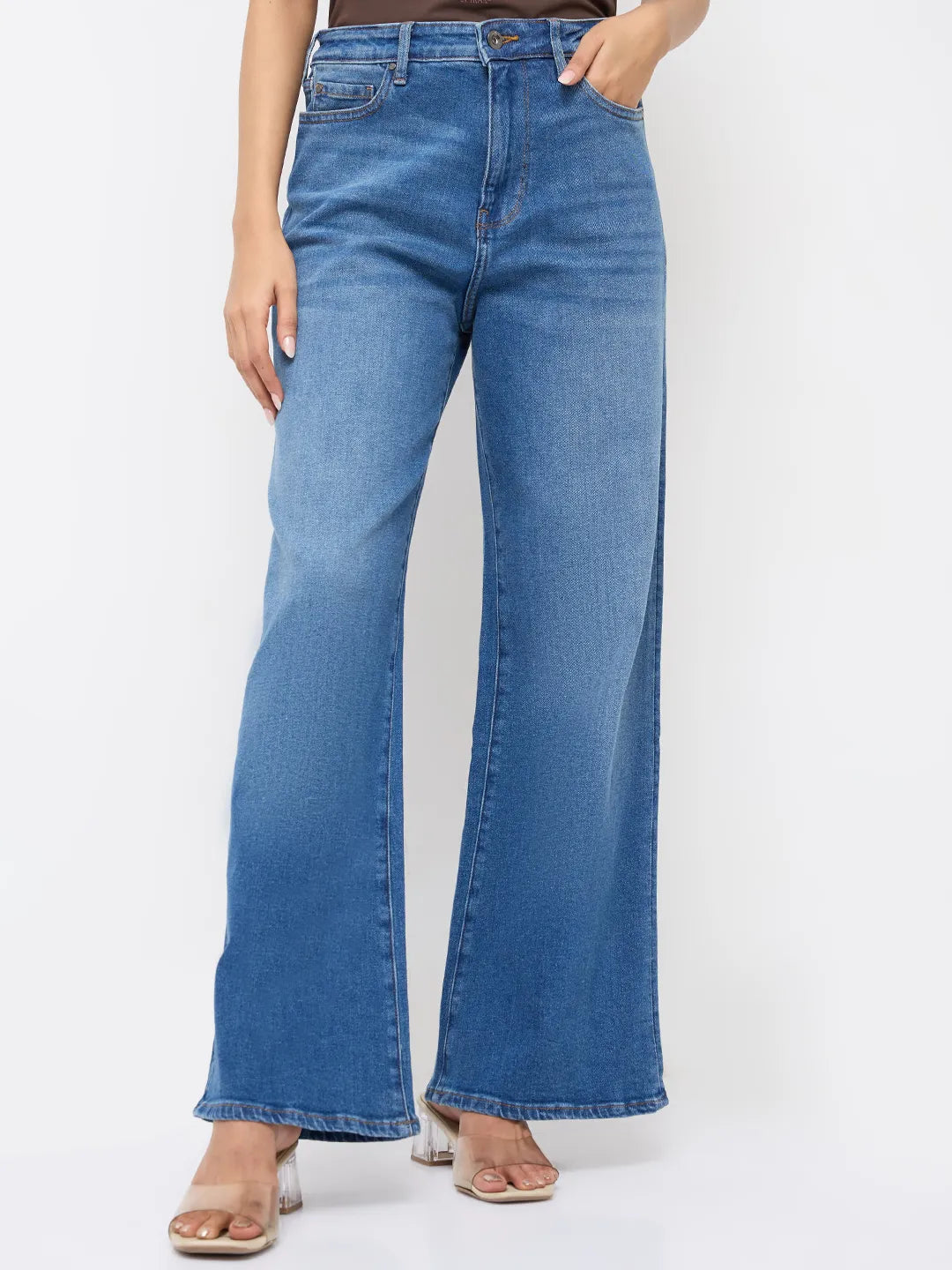 Women Bella-Wide Jeans Wide Leg Vintage Blue High Rise