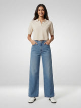 Women Bella-Wide Jeans Wide Leg Light Blue High Rise