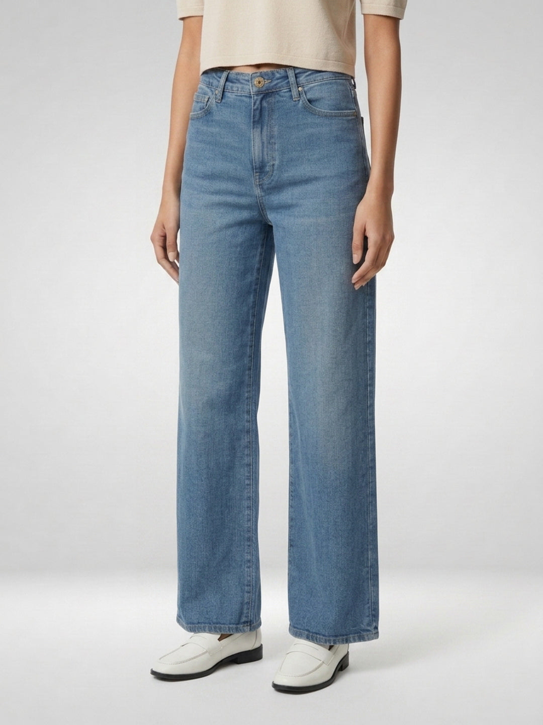 Women Bella-Wide Jeans Wide Leg Light Blue High Rise