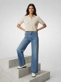 Women Bella-Wide Jeans Wide Leg Light Blue High Rise