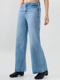Women Bella-Wide Jeans Wide Leg Blue High Rise