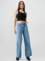 Women Bella-Wide Jeans Wide Leg Blue High Rise