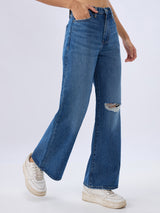 Women Bella-Wide Jeans Wide Leg Blue High Rise