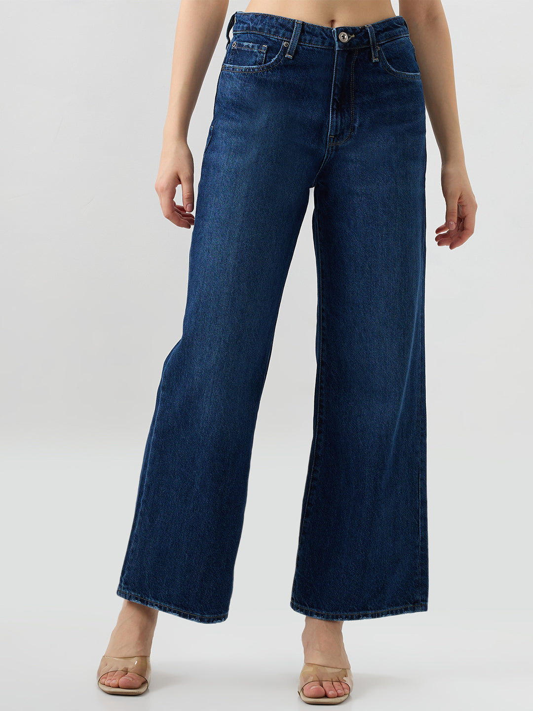 Women Bella-Wide Jeans Wide Leg Blue High Rise