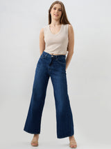 Women Bella-Wide Jeans Wide Leg Blue High Rise