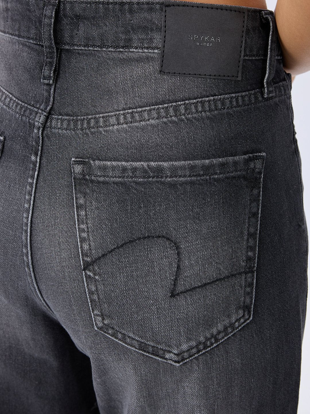 Spykar Black Wide Leg High Rise Jeans For Women
