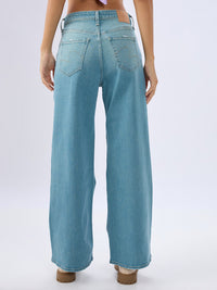 Women Bella-Wide Jeans Wide Leg Blue Mid Rise