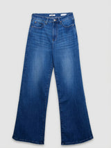 Women Bella-Wide Jeans Wide Leg Mid Blue High Rise