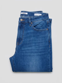 Women Bella-Wide Jeans Wide Leg Mid Blue High Rise