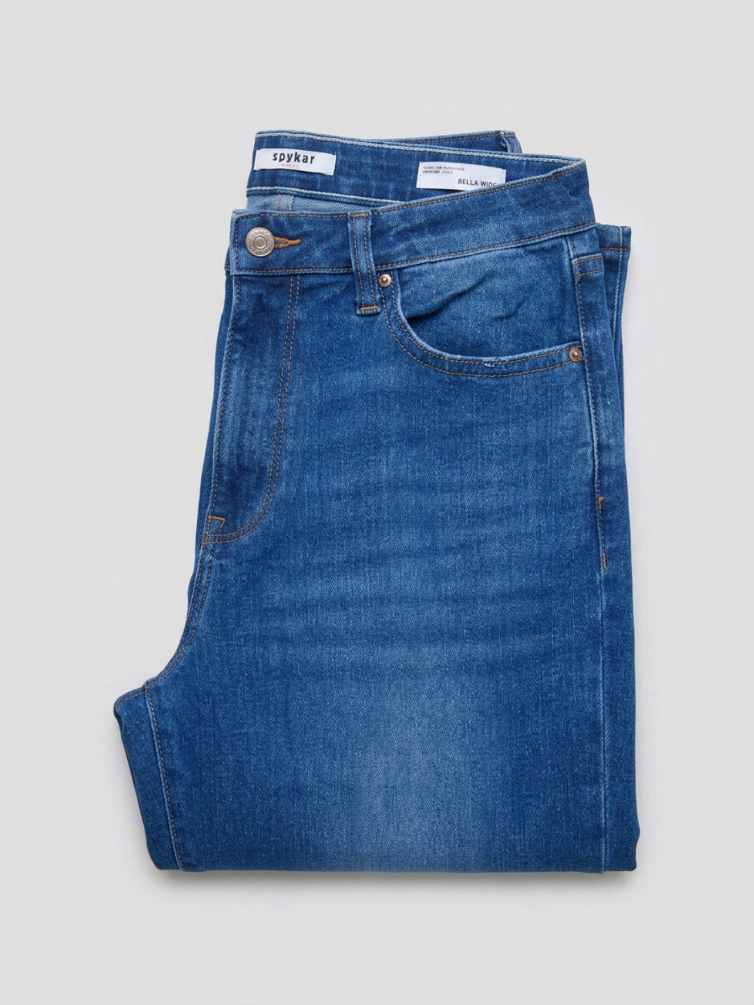 Women Bella-Wide Jeans Wide Leg Mid Blue High Rise