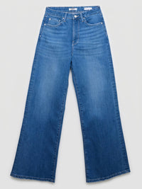 Women Bella-Wide Jeans Wide Leg Mid Blue High Rise