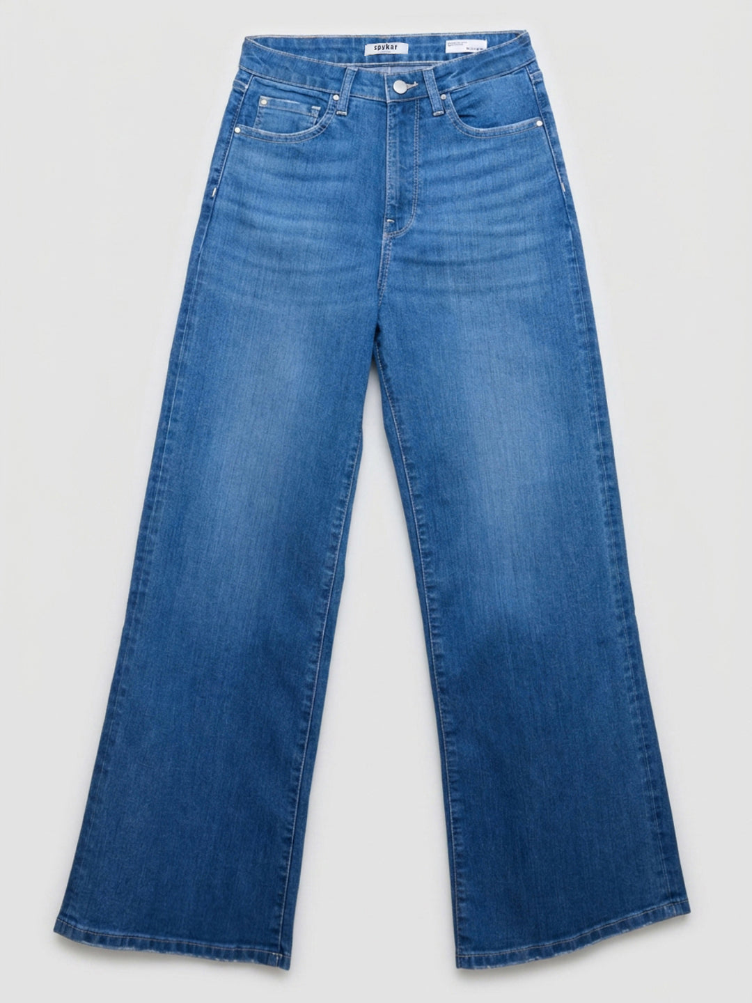 Women Bella-Wide Jeans Wide Leg Mid Blue High Rise