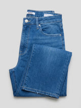 Women Bella-Wide Jeans Wide Leg Mid Blue High Rise
