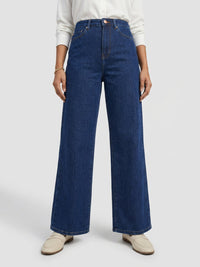 Women Bella-Wide Jeans Wide Leg Dark Blue High Rise