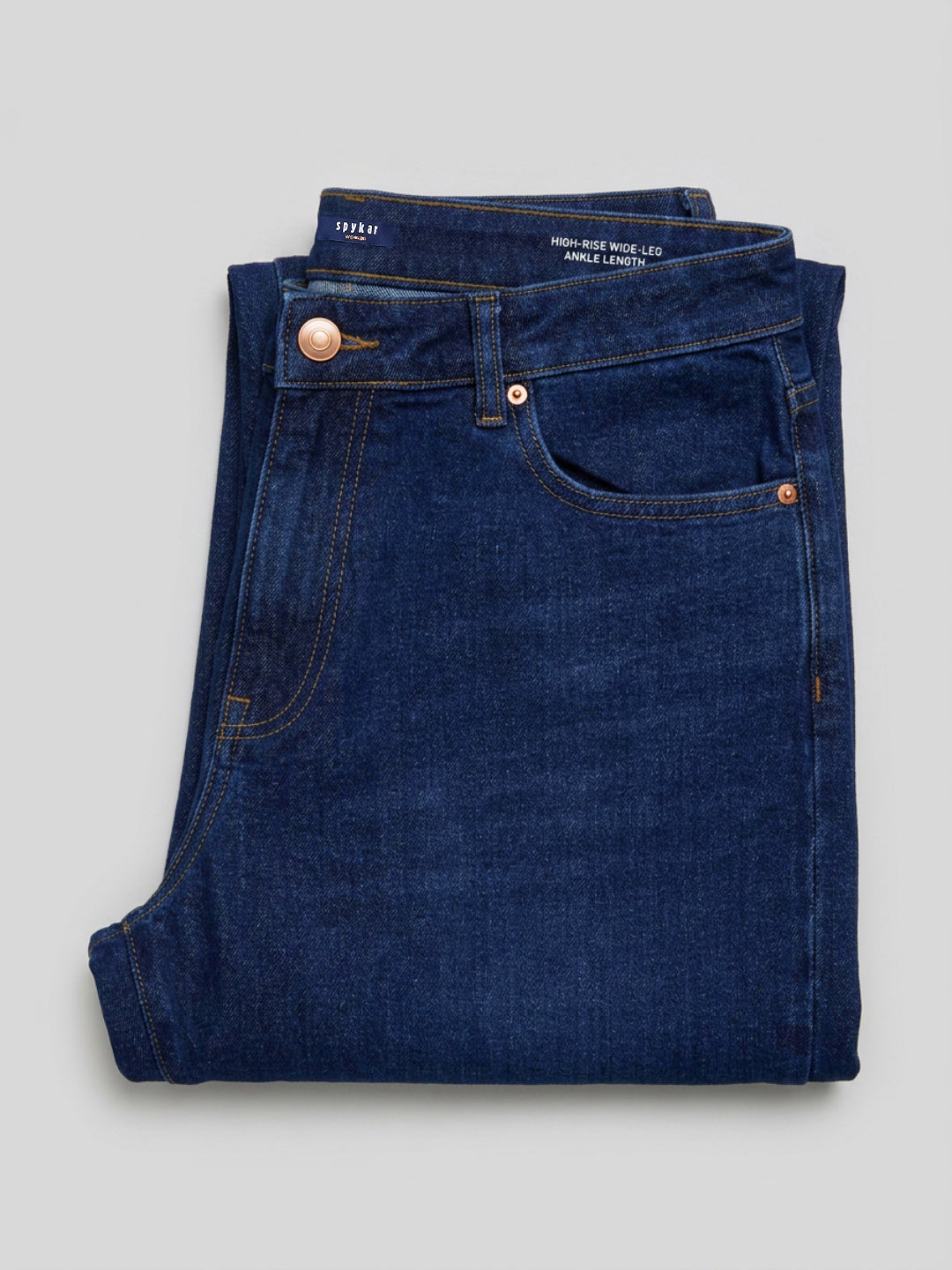 Women Bella-Wide Jeans Wide Leg Dark Blue High Rise