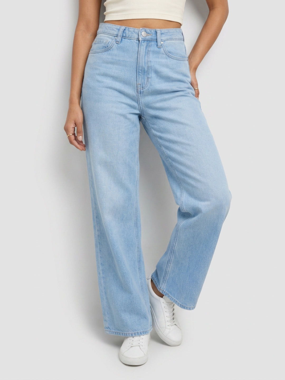 Women Bella-Wide Jeans Wide Leg Light Blue High Rise