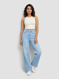 Women Bella-Wide Jeans Wide Leg Light Blue High Rise