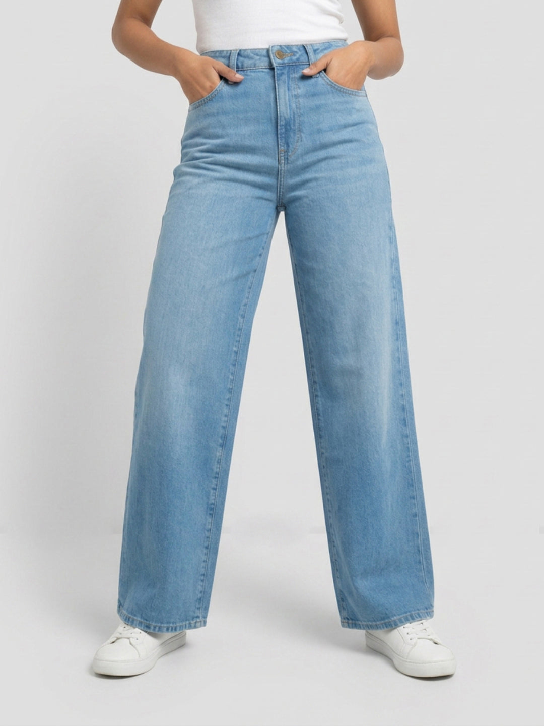 Women Bella-Wide Jeans Wide Leg Vintage Blue High Rise