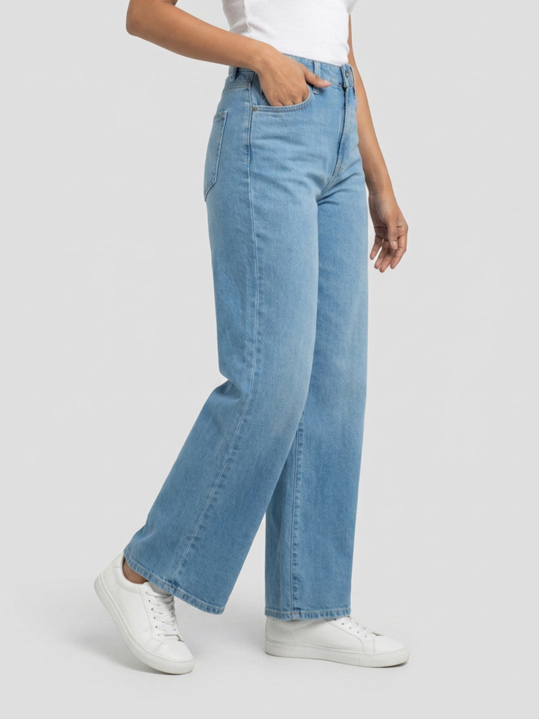 Women Bella-Wide Jeans Wide Leg Vintage Blue High Rise