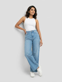 Women Bella-Wide Jeans Wide Leg Vintage Blue High Rise