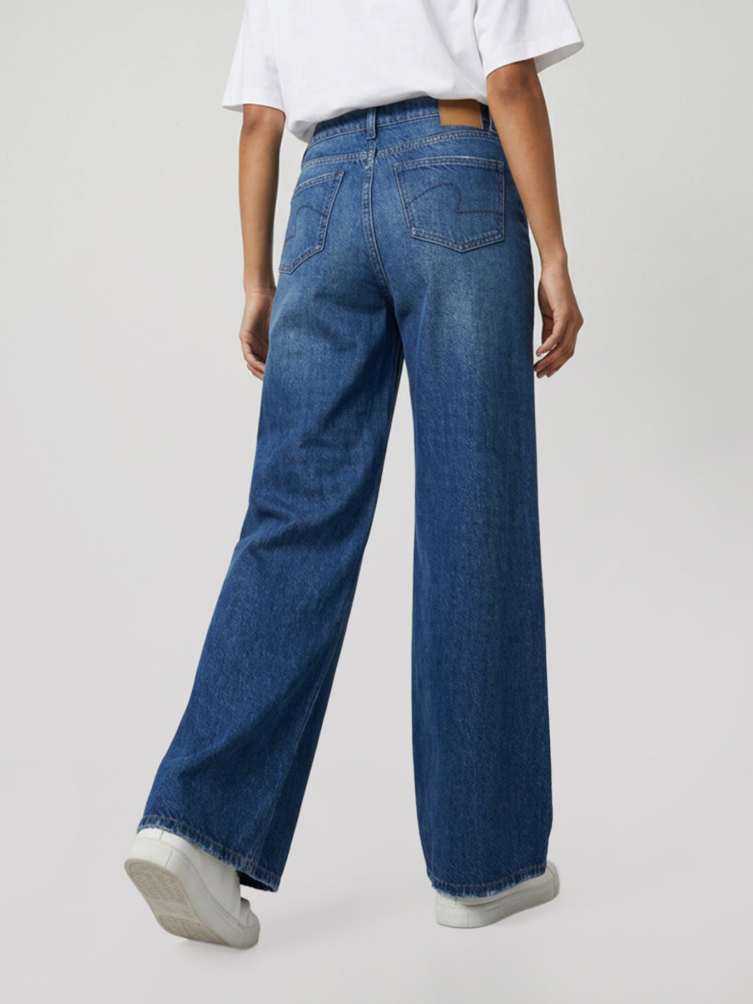 Women Bella-Wide Jeans Wide Leg Vintage Blue High Rise