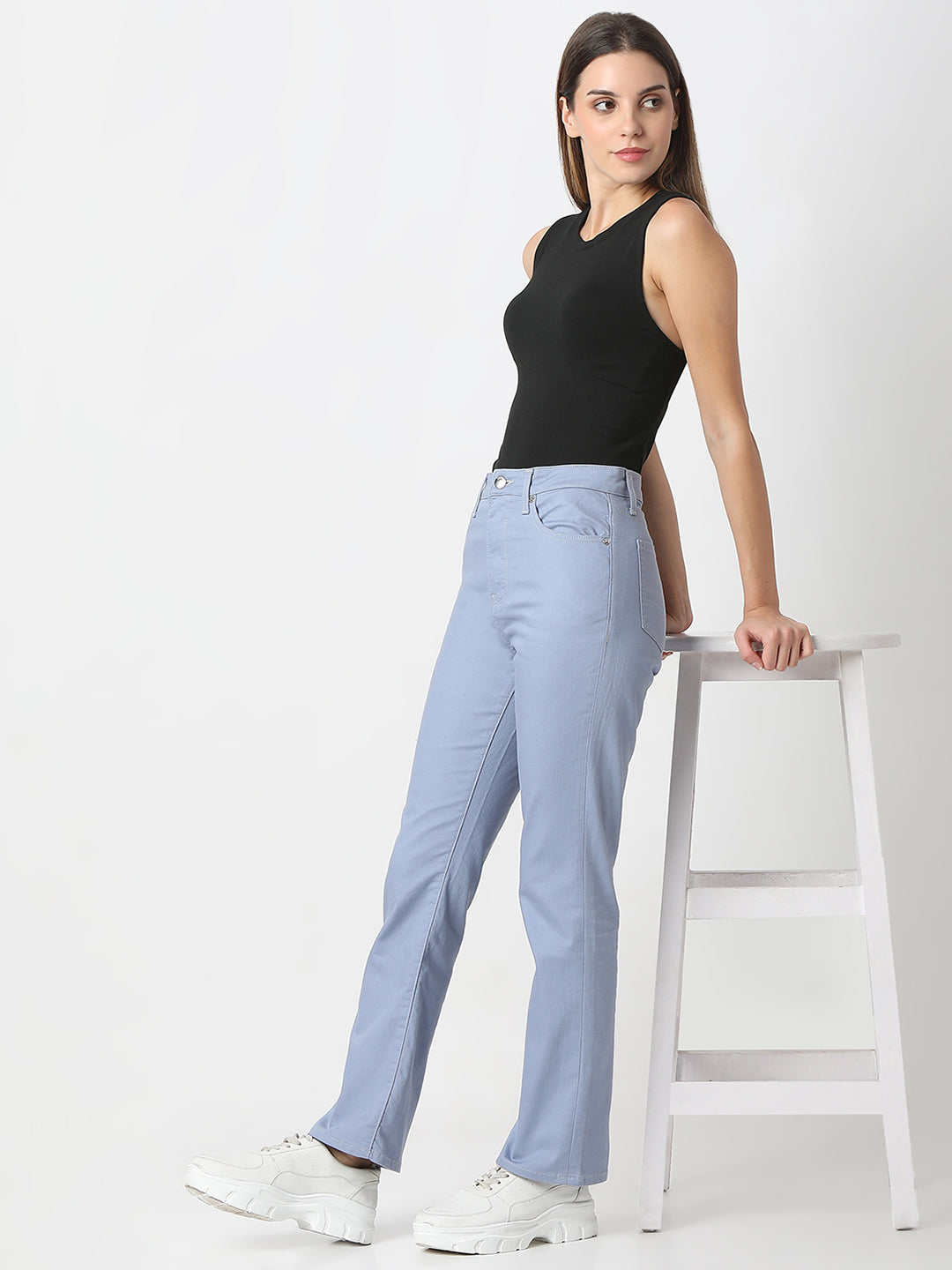 Spykar Boot Cut Fit High Rise Cotton Lycra Jeans For Women