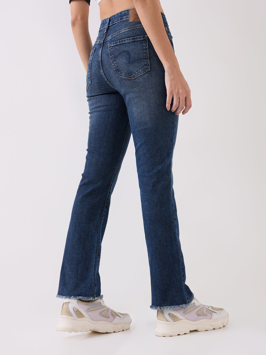 Spykar Blue High Rise Boot Cut Casual Jeans For Women