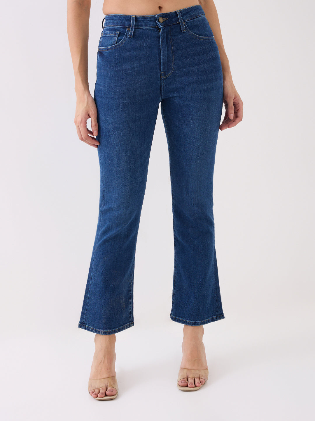 Spykar Blue High Rise Boot Cut Casual Jeans For Women