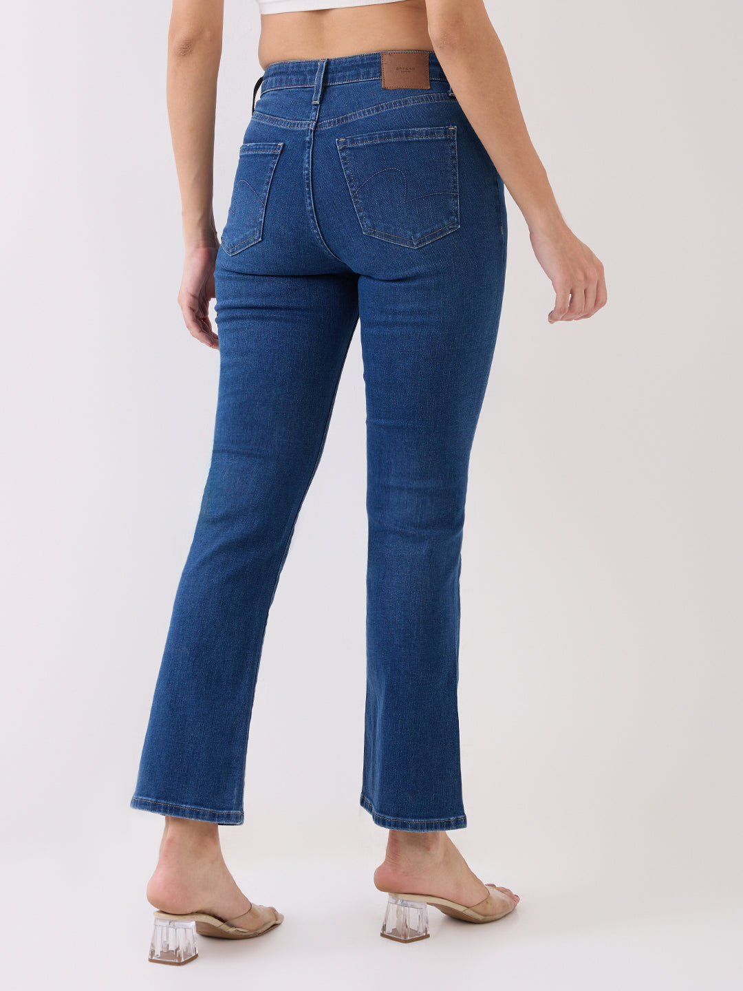 Spykar Blue High Rise Boot Cut Casual Jeans For Women