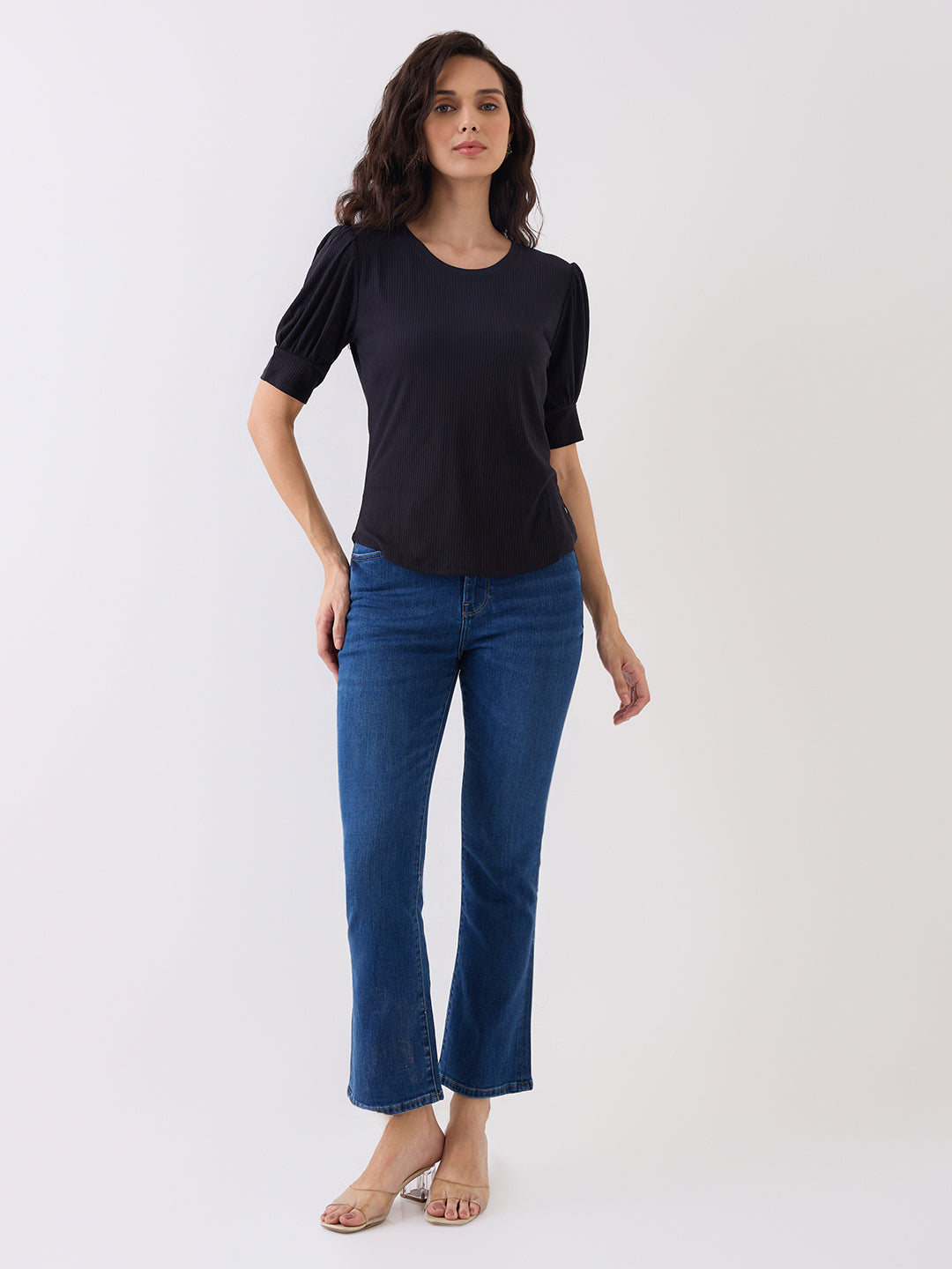 Spykar Blue High Rise Boot Cut Casual Jeans For Women