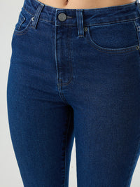 Women Elissa Jeans Boot Cut Fit Dark Blue High Rise