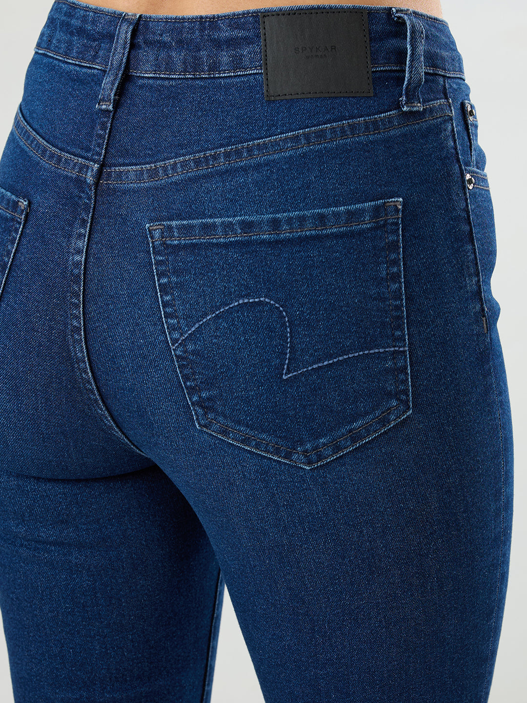 Women Elissa Jeans Boot Cut Fit Dark Blue High Rise