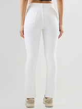 Women Elissa Jeans Boot Cut Fit White High Rise